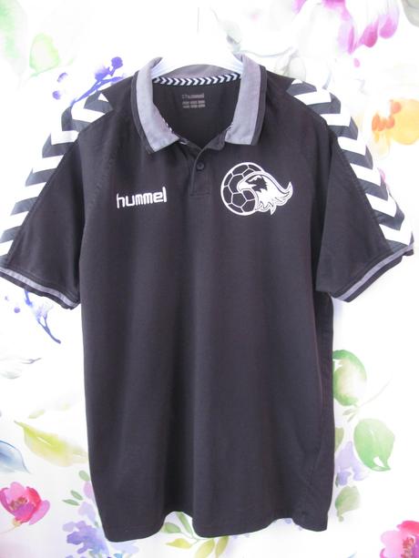 Pánské černé bavlněné polo tričko, hummel,l