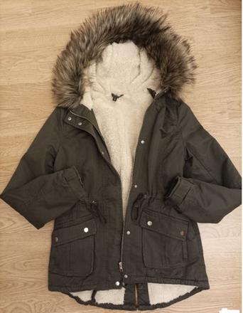 Dámská bunda/parka s podšívkou h&m vel.xs, h&m,xs
