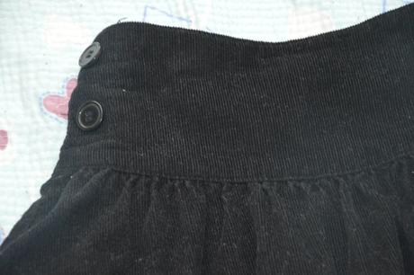 122 128 černá manšestrová sukně, evie angel,122