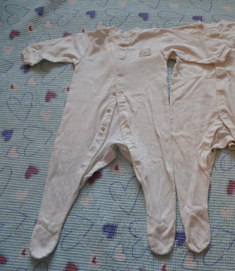 Bílý overálek s medvídkem, tesco,74