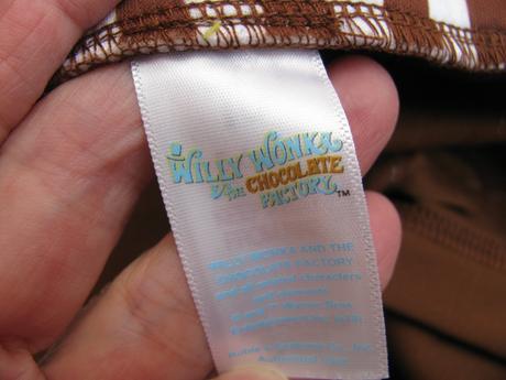 Kostým-karlík a továrna na čokoládu willy wonka, 