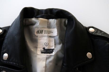 Dívčí kožená bunda, h&m,134