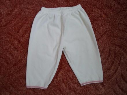 Béžové flaušové kalhoty tepláky tepláčky, baby service,74