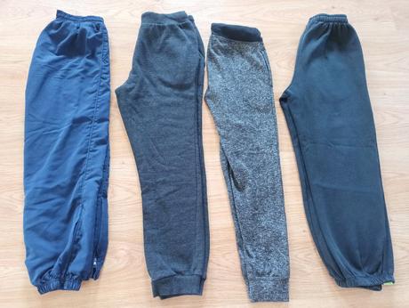 Tepláky+šusťáky vel.134/140, 134