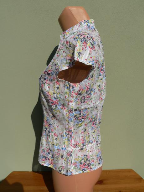 Plátýnkový květovaný top blůzka h&m - vel.36/38, h&m,36