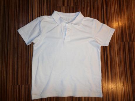 Bílé vroubkované bavlněné tričko s límečkem, tu,122