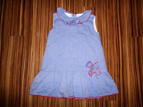 Krásné modré šaty alá riflovina, 128