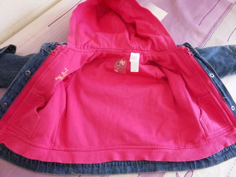 Riflová bunda s mikinou, baby club,80