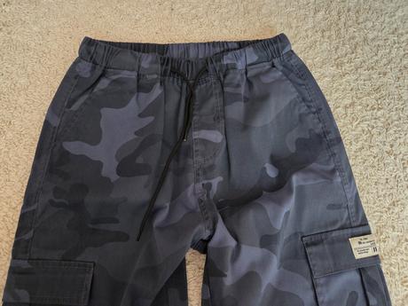 Pánské maskáčové cargo kalhoty, s