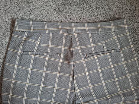 Pružné kárované kalhoty, orsay,xl