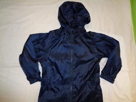 Tmavomodrý nepromokavý šusťákový overal, 128