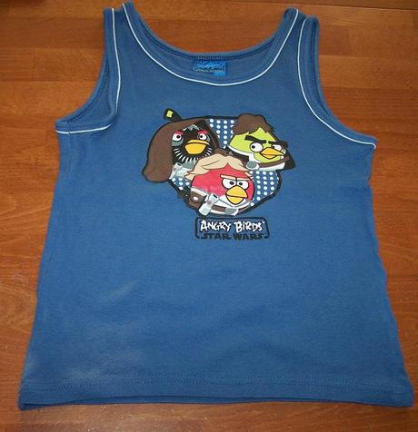 Chlapecké tílko modré angry birds, takko,140