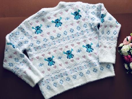 Vánoční svetr lilo stich - v.9/10 let, 140