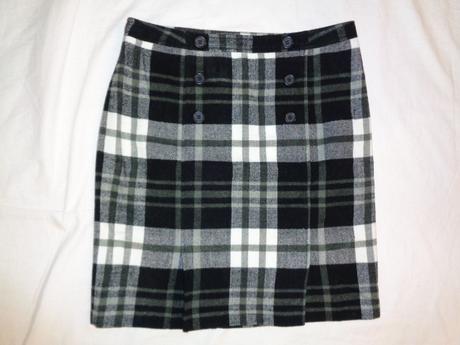 Nádherná černobílá teplejší sukně, 40 / l / m