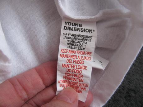 Bílé bavlněné tričko unisex, young dimension,92