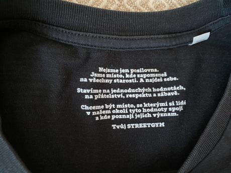Tričko do posilovny/na cvičení - streetgym vel. s, s