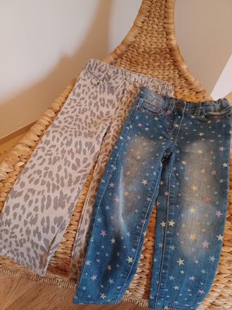 Leopardí kalhoty gap + hvězdičkové džíny, gap,104