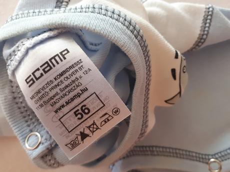 Kojenecké body s dlouhým rukávem, zn.scamp, vel.56, scamp,56