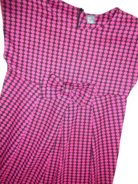 Krásné růžové černé teplejší šaty s mašlí, zara,140