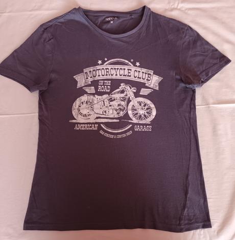 Šedé chlapecké triko s motorkou krátký rukáv, m