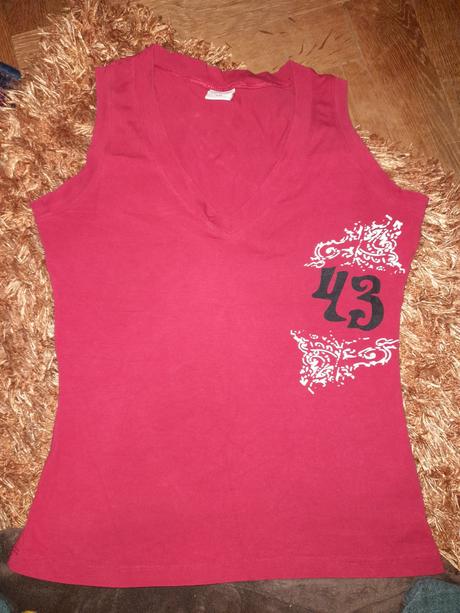 Tílko, tričko červené numbero xxl, m