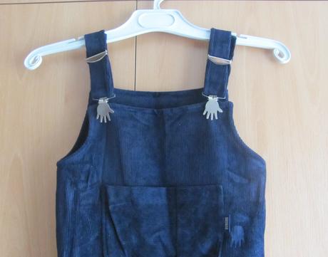 Tmavě modré manšestrové šaty, 122