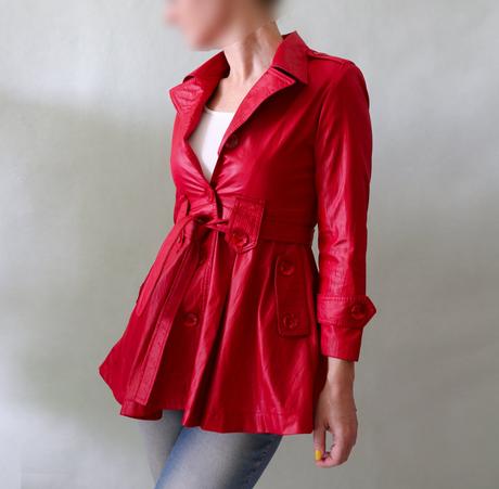 Červený kabátek se sukýnkou vel xxxs, xs