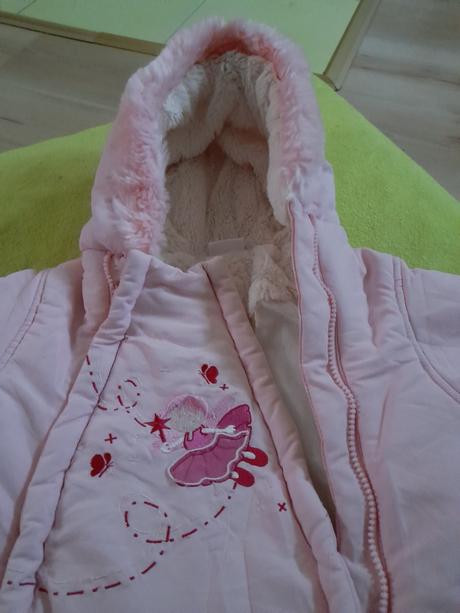 Překrásná růžová kombinéza na holčičku zimní, ladybird,80