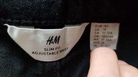 Džíny černé h&m, 152 - 2 kusy, h&m,152