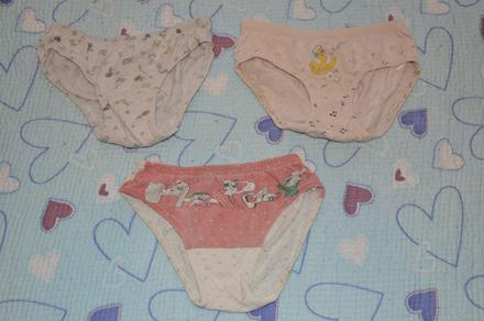 3x spodní dívčí kalhotky, vel. 110, 110