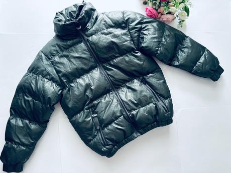 Bunda zimní šedé barvy - v.7/8 let, 128