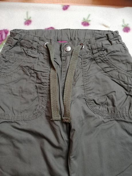 Kalhoty dívčí teplejší s vyšíváním vel. 134., glo-story,134