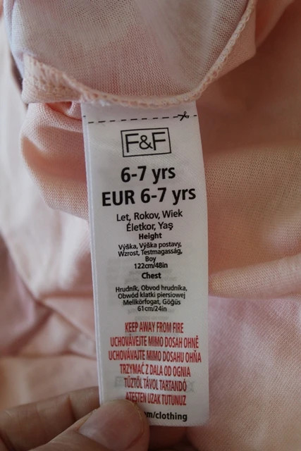 Tričko vel. 6 - 7 let, f&f,122