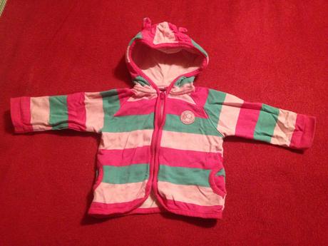 Dívčí mikina - mikinka proužky a ouška, berti,68