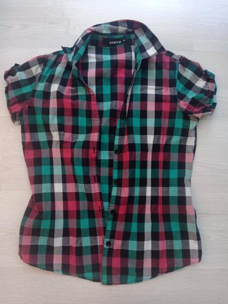 Kostkovaná košile s,36, benter,s