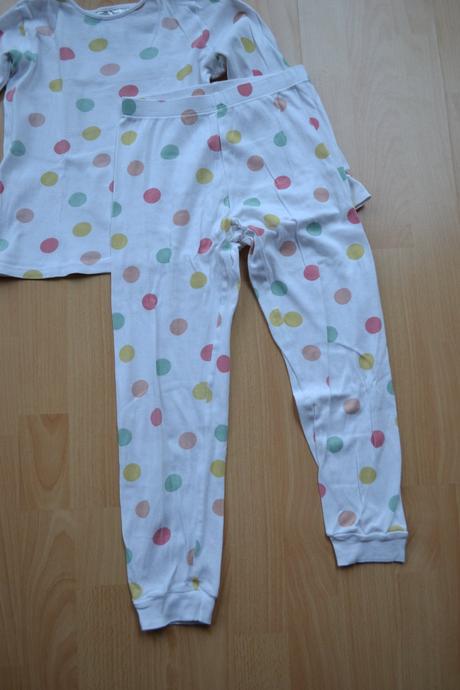 Bavlněné pyžamo s puntíky, h&m,122