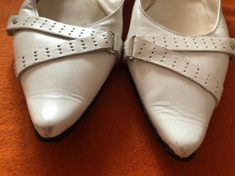 Bile kozene boty spicate bez podpadku bata 36, baťa,36