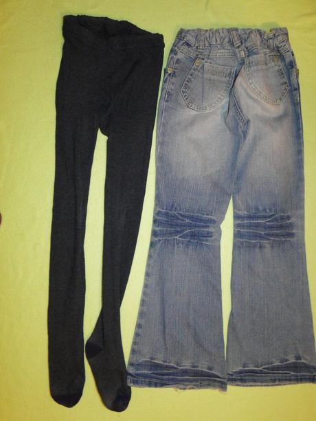 V.128 9ks  mikina, halenka, trika, džíny, skuně, 122–134