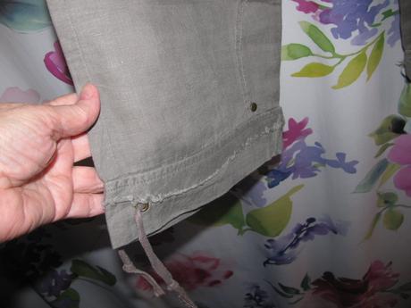 Dámské lněné tenké kapri kalhoty/tříčtvrťáky, 38