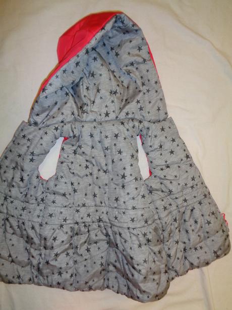 Krásná korálově červená zimní vesta - oboustranná, girl2girl,122