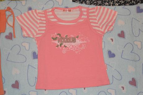 Triko vrstvený efekt, krátký rukáv, 98