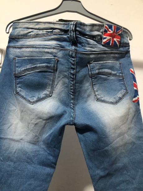 Modré krátké bokové rifle, s