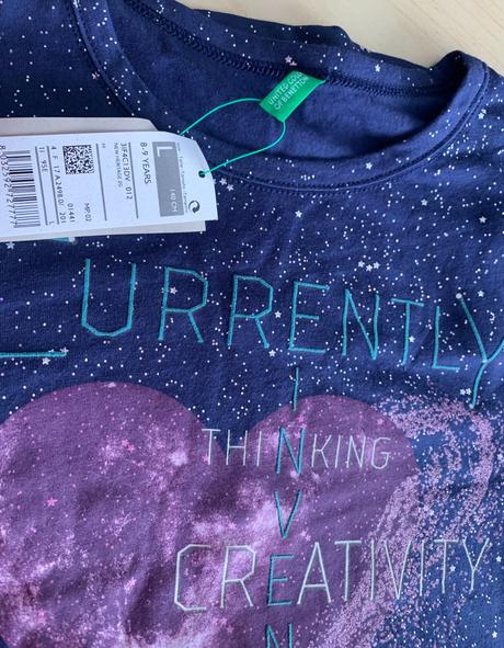 Triko & tričko se srdíčkem benetton vel. 140, benetton,140