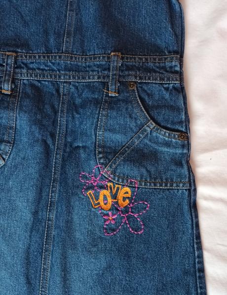 Riflové šaty s výšivkou c&a, c&a,122