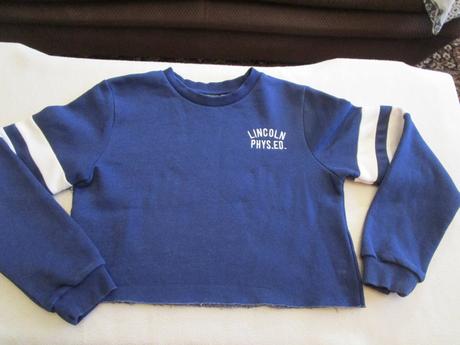 Pěkná krátká tm. modrá mikina zn. topshop, vel. 38, topshop,38