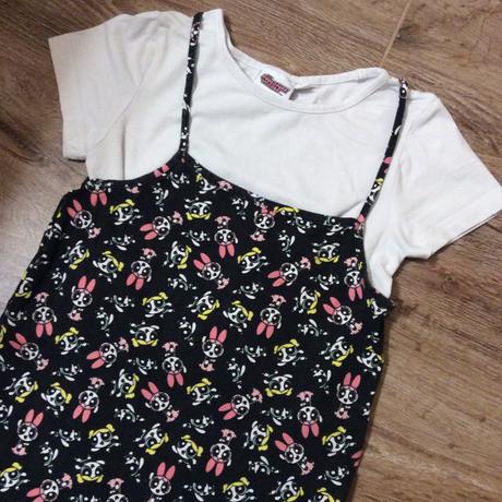 Bavlněné šaty s všitým tričkem, 128