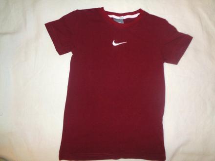 Vínové bavlněné tričko nike, nike,128