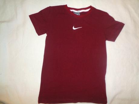 Vínové bavlněné tričko nike, nike,128