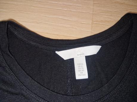 Šaty dlouhé černé s rozparkem hm basics, h&m,xl
