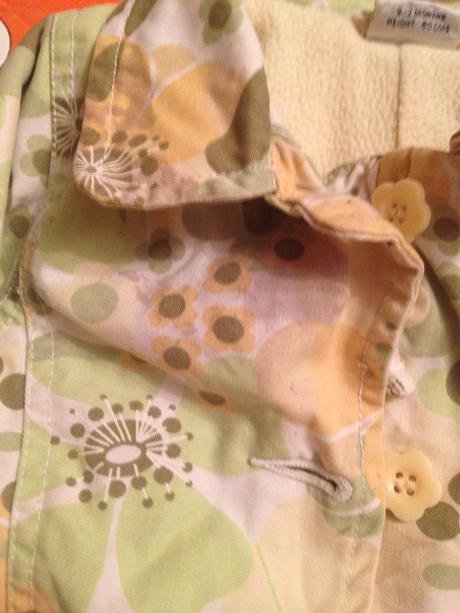 Dívčí středně teplá bunda, kabátek listí, květy, next,80